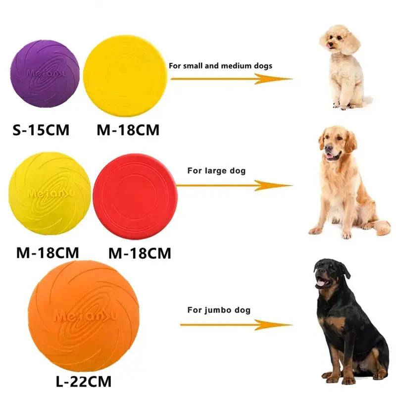 Green Fashion Pet Dog Silicone Game Frisbeed Dog Toy Flying Discs Training Interactive Toys Pet Supplies Flying Disc 15/18/22cm TRENDYPET'S ZONE