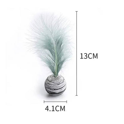 Green Interactive Cat Toy Star Texture Feather Foam Ball TRENDYPET'S ZONE