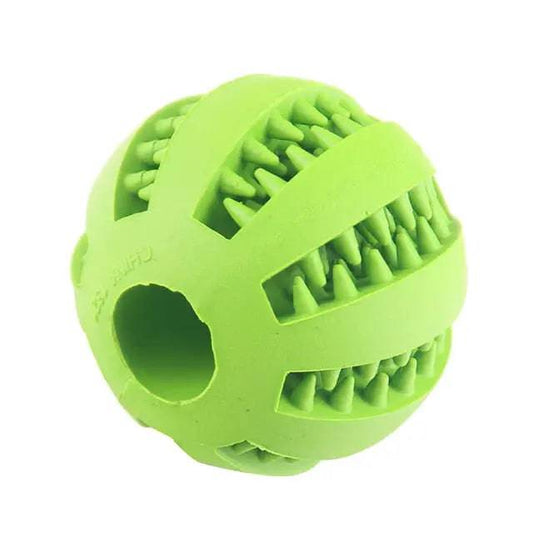 Green Interactive Dog Ball Toys Dispenser Teaser Rubber Chew Toys for Small Big Pet Dogs Cats Tooth Mouth Cleaning Accessories Product TRENDYPET'S ZONE