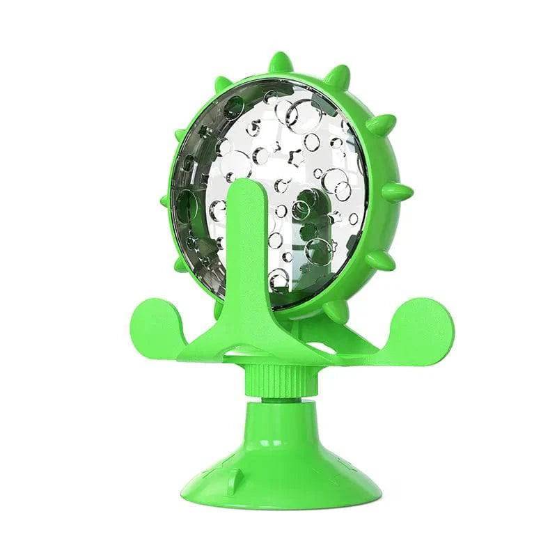 Green Interactive Treat Leaking Toy For Cat Dog Feeder Dispenser Puppy Rotating Wheel Improve IQ Kitten Accessories TRENDYPET'S ZONE