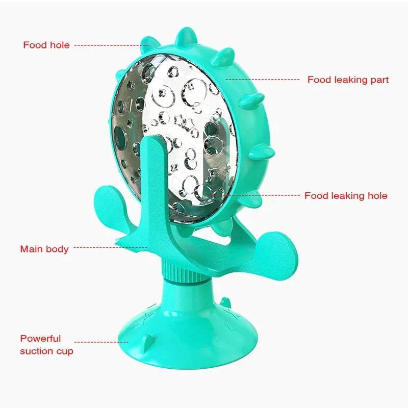 Green Interactive Treat Leaking Toy For Cat Dog Feeder Dispenser Puppy Rotating Wheel Improve IQ Kitten Accessories TRENDYPET'S ZONE