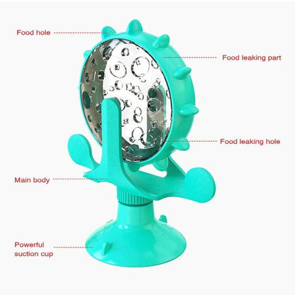 Green Interactive Treat Leaking Toy For Cat Dog Feeder Dispenser Puppy Rotating Wheel Improve IQ Kitten Accessories TRENDYPET'S ZONE