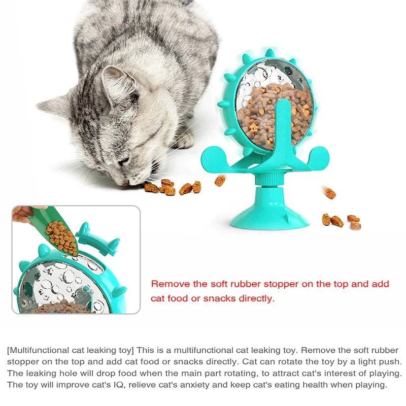 Green Interactive Treat Leaking Toy For Cat Dog Feeder Dispenser Puppy Rotating Wheel Improve IQ Kitten Accessories TRENDYPET'S ZONE