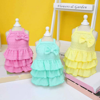 Green Pet Clothes Summer Thin Style Dog Dress Skirt Small Clothing Puppy Dress Doggy Costume TRENDYPET'S ZONE