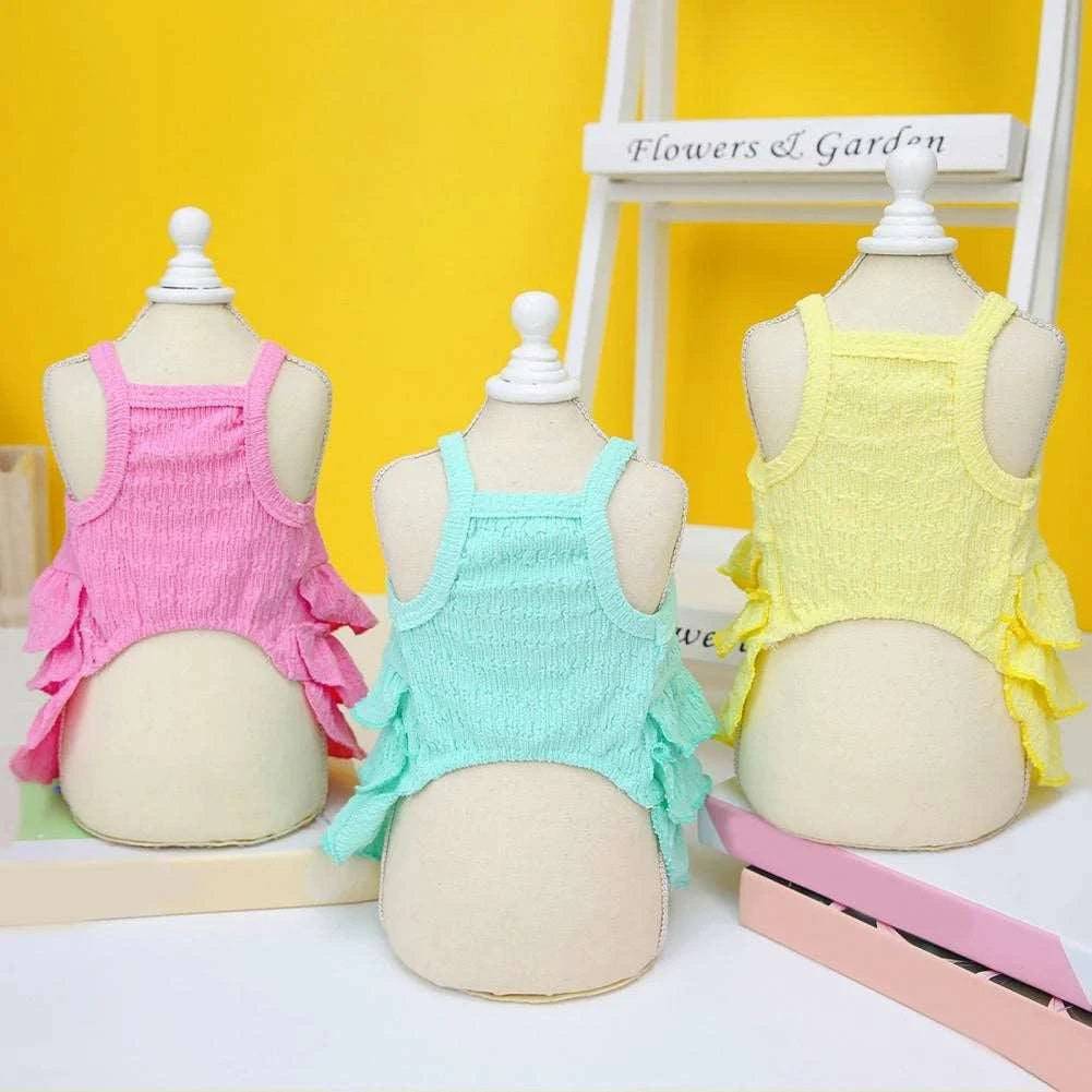 Green Pet Clothes Summer Thin Style Dog Dress Skirt Small Clothing Puppy Dress Doggy Costume TRENDYPET'S ZONE