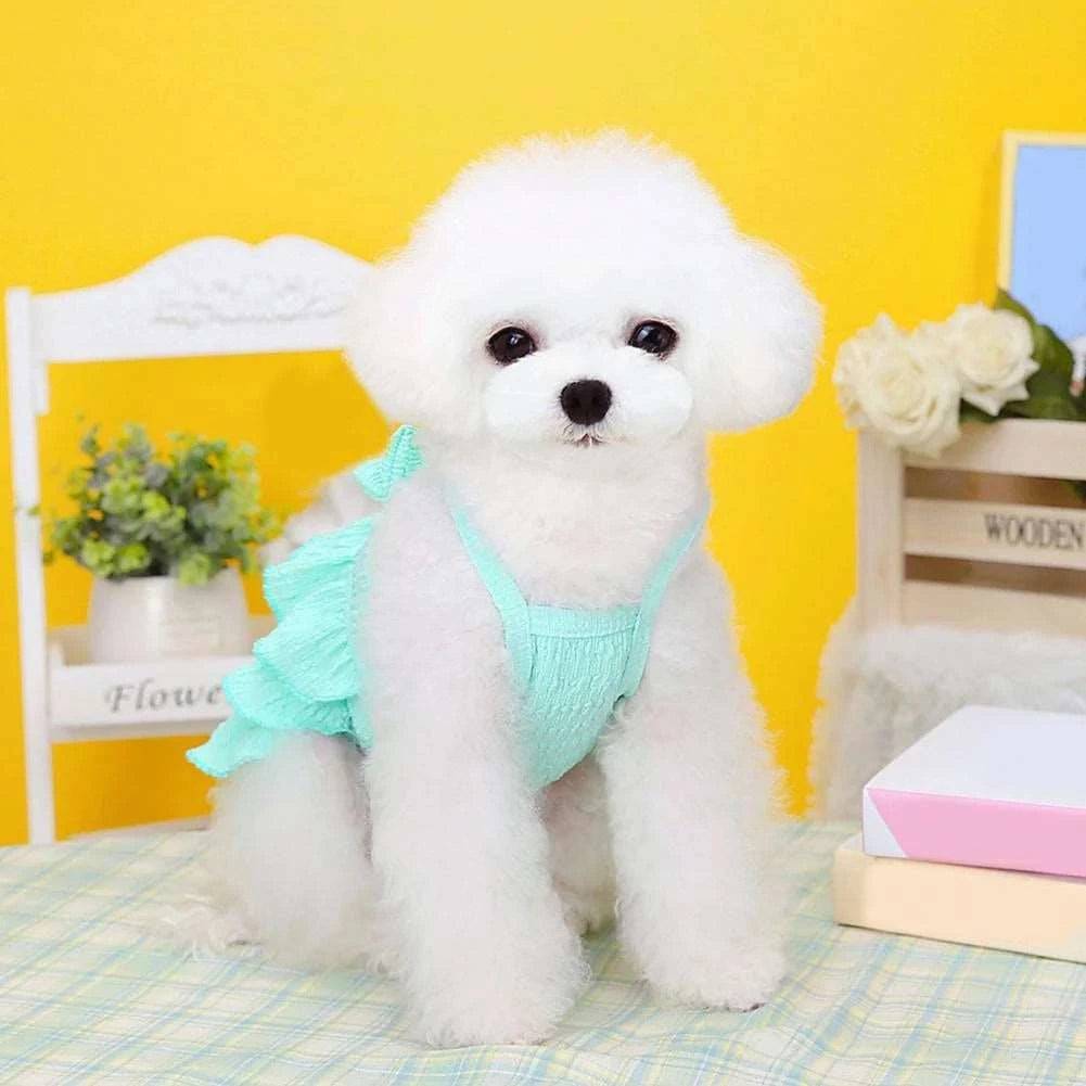 Green Pet Clothes Summer Thin Style Dog Dress Skirt Small Clothing Puppy Dress Doggy Costume TRENDYPET'S ZONE