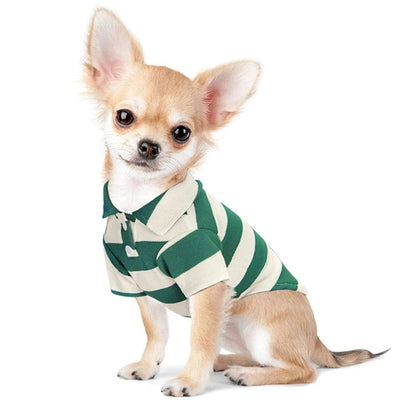 Green Pet Polo Shirt Summer Dog Clothes Casual Clothing for Small Large Puppy T-shirt Shirts TRENDYPET'S ZONE