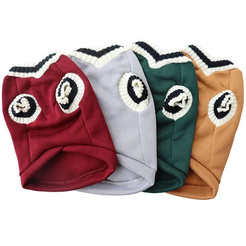 Green Preppy Style V-Neck Dog Sweater Warm Winter Pet Cloth TRENDYPET'S ZONE