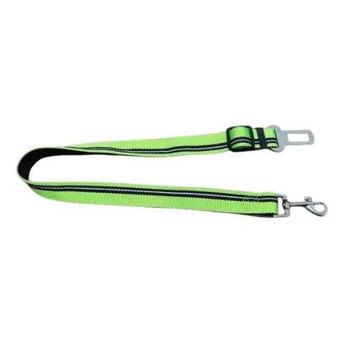 Green Reflective Pet Supplies Car Seat Belt Dog Seat Belt Dog Leash Vehicle Belt Adjustable Cushioning Elastic Reflective Safety Rope for Dog Cat TRENDYPET'S ZONE