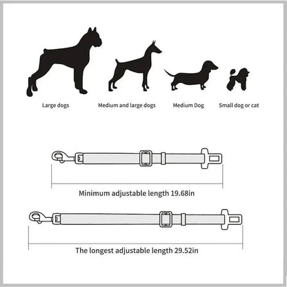 Green Reflective Pet Supplies Car Seat Belt Dog Seat Belt Dog Leash Vehicle Belt Adjustable Cushioning Elastic Reflective Safety Rope for Dog Cat TRENDYPET'S ZONE