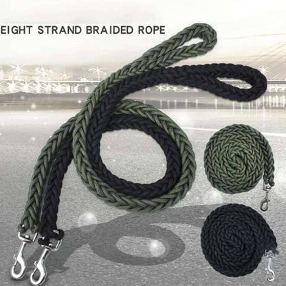 Green Super Strong Coarse Nylon Dog Leash Double Row Adjustable Collar For Medium Large Dogs TRENDYPET'S ZONE