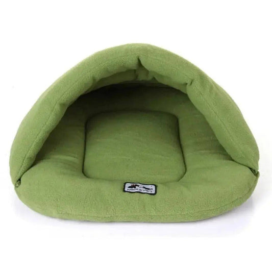 Green Warm fleece pet sleeping bag pet nest dog nest cat nest rabbit nest large and medium pet nest pet house - Trendypet's Zone