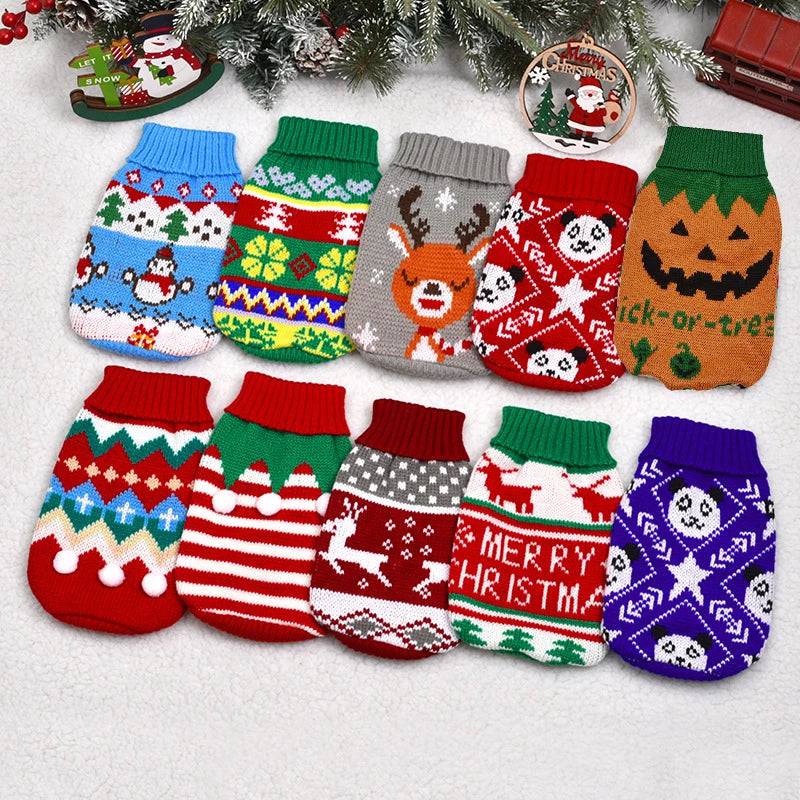 Green Warm Knitted Pet Dogs Cats Sweater Winter Clothes TRENDYPET'S ZONE