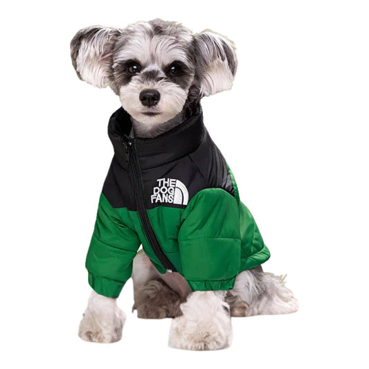 Green Warm Stylish Dog Windproof Snow Cold Weather Coats Jackets for Puppies Small Medium Large Dogs TRENDYPET'S ZONE