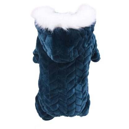 Green Winter Pet Dog Clothes Thicker Polyester Cotton Coat Jumpsuit Four-Legged Down Puppy Jackets - Trendypet's Zone