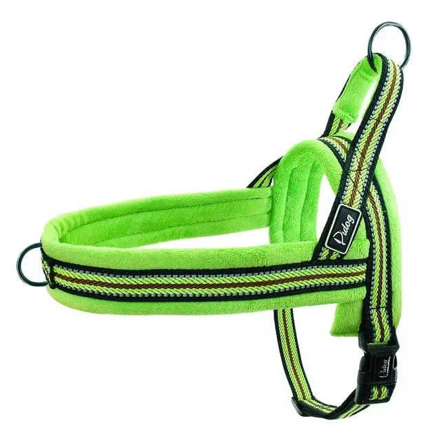 Green With Lines Warm Harness Vest Winter Soft Padded Pet Training Adjustable For Small Large Dog Puppy TRENDYPET'S ZONE