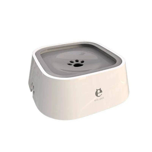 Grey (1.5L) Pet Dog Cat Floating Water Bowl Drinker Not Wet Mouth Splash Water Not Sprinkler Water Dispenser Portable Bowl TRENDYPET'S ZONE