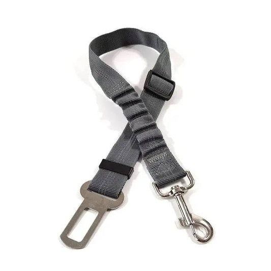 Grey Elastic Pet Supplies Car Seat Belt Dog Seat Belt Dog Leash Vehicle Belt Adjustable Cushioning Elastic Reflective Safety Rope for Dog Cat - Trendypet's Zone