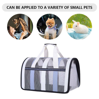 Haze blue Pet Carrying Bag Large Capacity Portable Breathable Shoulder Bag For Outdoor Use Suitable For All Seasons TRENDYPET'S ZONE