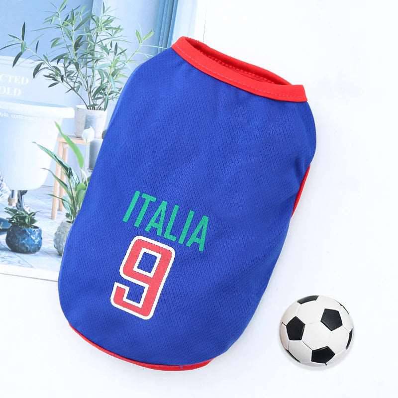 Italia Pet Clothes Dog Sport Jersey Clothes for Summer Apparel Basketball Clothing Puppy T-Shirts TRENDYPET'S ZONE