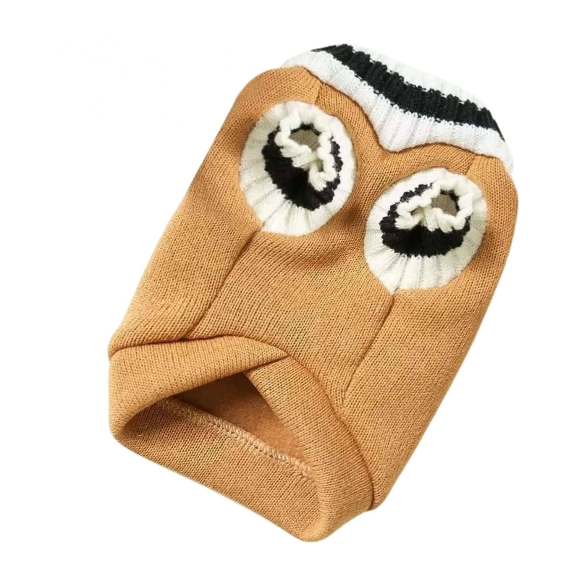 Khaki Preppy Style V-Neck Dog Sweater Warm Winter Pet Cloth TRENDYPET'S ZONE