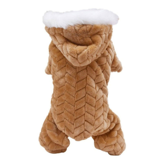 Khaki Winter Pet Dog Clothes Thicker Polyester Cotton Coat Jumpsuit Four-Legged Down Puppy Jackets TRENDYPET'S ZONE