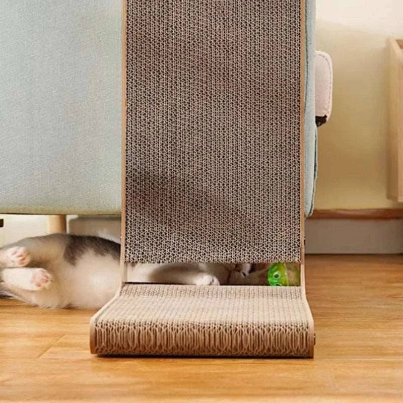 L-shape Cat Scratching Post with Catnip Wear-resistant and Scratch-resistant Board Sofa Protector Furniture Toys TRENDYPET'S ZONE