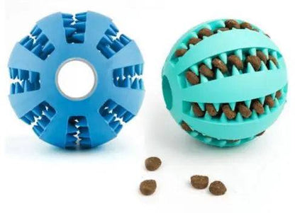 Lake Blue Ball Hemp Rope Toys Treat Interactive Rubber Leaking Balls for Small Dogs Chewing Bite Resistant Pet Tooth Cleaning - Trendypet's Zone