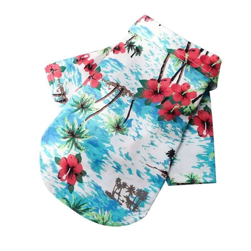 Lake Blue Pet Hawaiian Beach Style T-Shirts Thin Breathable Summer Clothes for Small Dog Puppy Pet Cat Kitten Vest TRENDYPET'S ZONE