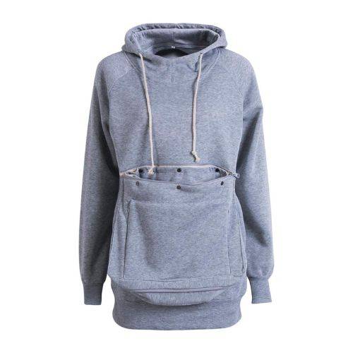 Light Gray Plain High Quality Sweatshirt Cat Dog Lovers Hoodies Kangaroo Pet Paw Ears Cuddle Pouch Pullovers TRENDYPET'S ZONE