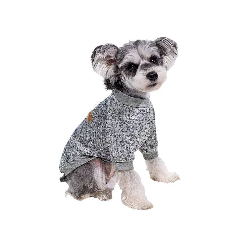 Light Gray Warm Winter Dog Cloth Classic Pet Sweatshirt Vest TRENDYPET'S ZONE