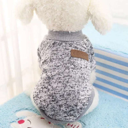 Light Gray Warm Winter Dog Cloth Classic Pet Sweatshirt Vest TRENDYPET'S ZONE