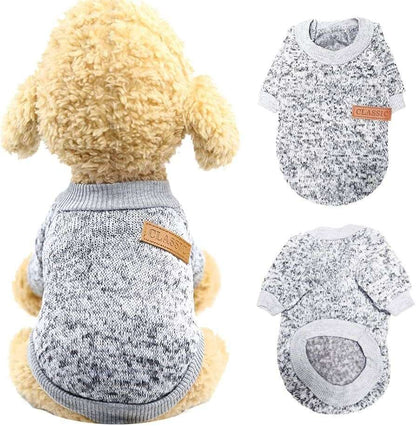 Light Gray Warm Winter Dog Cloth Classic Pet Sweatshirt Vest TRENDYPET'S ZONE