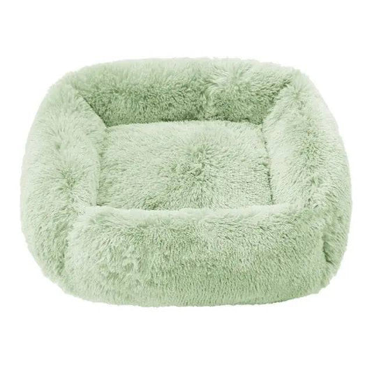 Light Green Fluffy Dog Sofa Bed Square Pet Beds Cat Mat Plush Dogs House Indoor Winter Warm Pet Sleeping Kennel For Small Medium Large Dogs - Trendypet's Zone