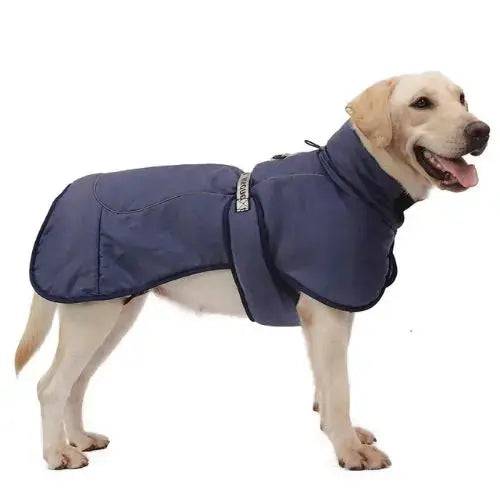 Navy Blue Big Dog Jacket Waterproof Winter Warm Clothes for Medium Large Dogs Coat Costume Outfits TRENDYPET'S ZONE