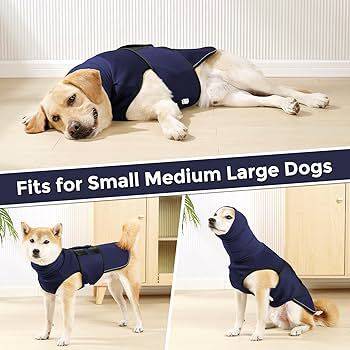 Navy Blue Dog Anti-Anxiety Vest Calming Jacket with Hoodie TRENDYPET'S ZONE