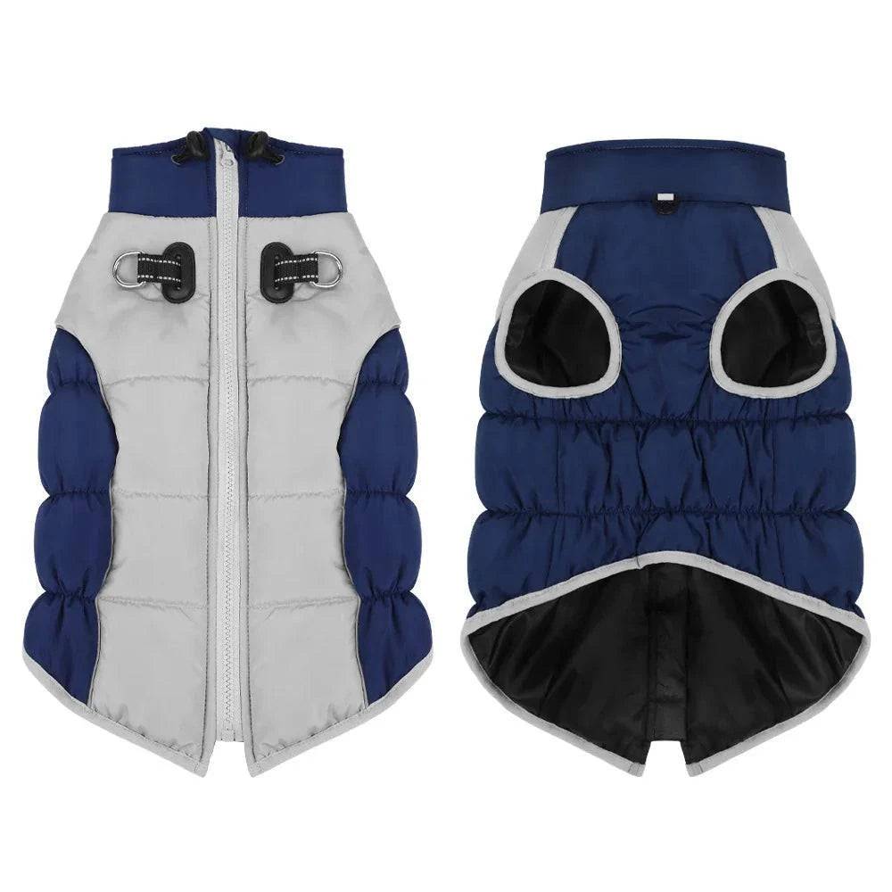 Navy Blue Warm Jacket Waterproof Clothes For Dog Winter Pet Costume Coat Vest TRENDYPET'S ZONE