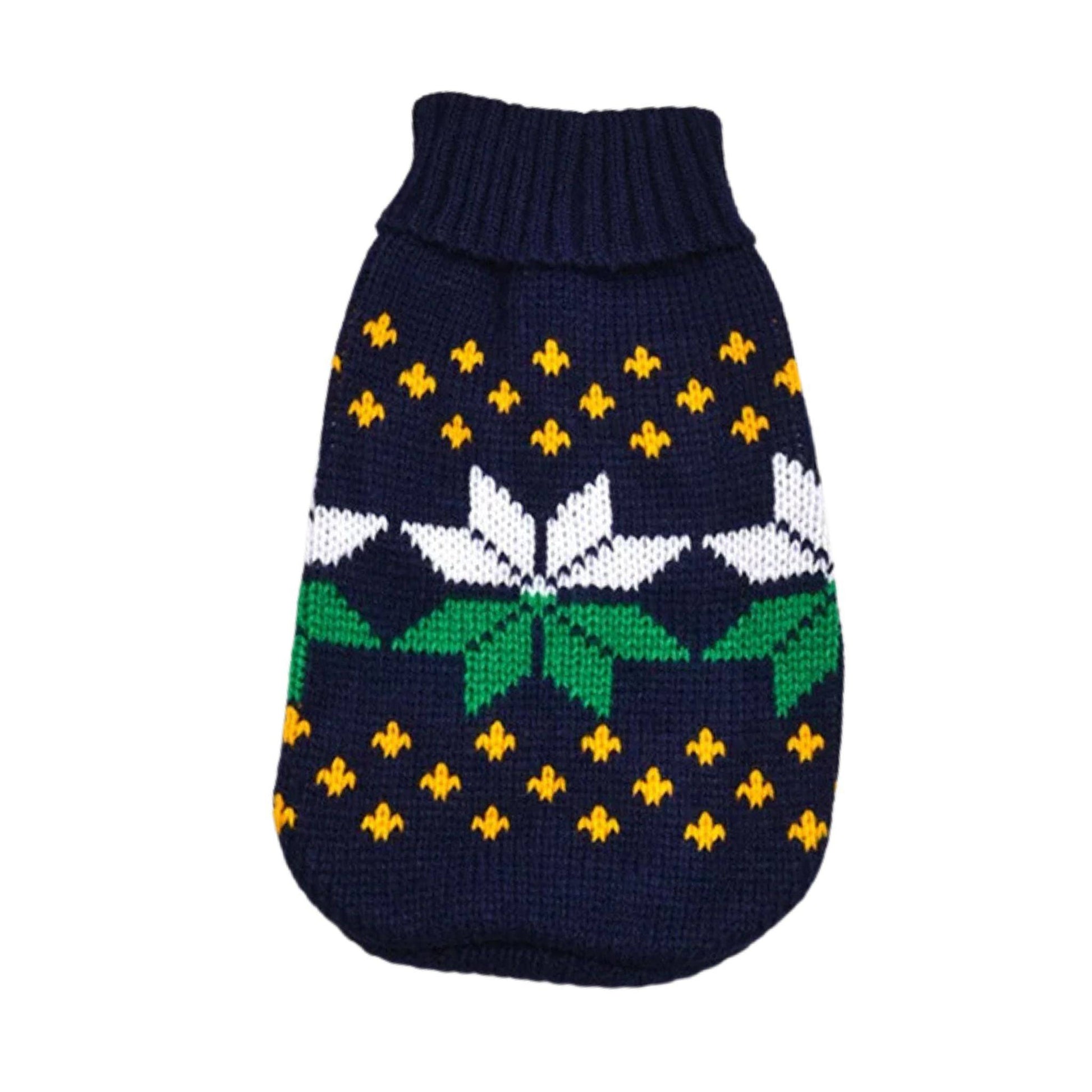 Navy Blue Warm Knitted Pet Dogs Cats Sweater Winter Clothes TRENDYPET'S ZONE