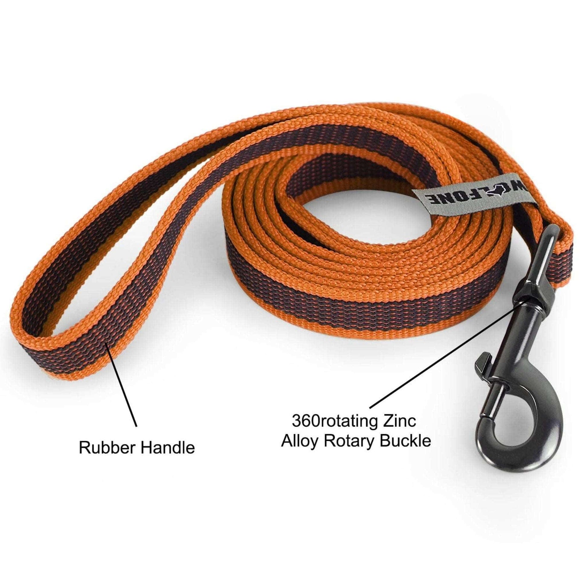 Orange Dog Leash Latex Silk Easy and Convenient Training Big Dual Color TRENDYPET'S ZONE