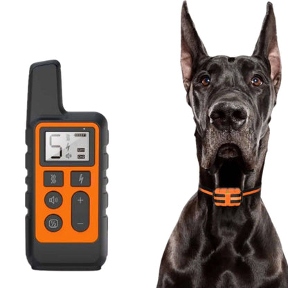 Orange Dog Training Collar 500m Control Trainer Device Vibration / Electrostatic pulse / Warning Stop Bark Deterrents TRENDYPET'S ZONE