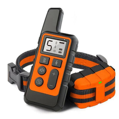 Orange Dog Training Collar 500m Control Trainer Device Vibration / Electrostatic pulse / Warning Stop Bark Deterrents TRENDYPET'S ZONE