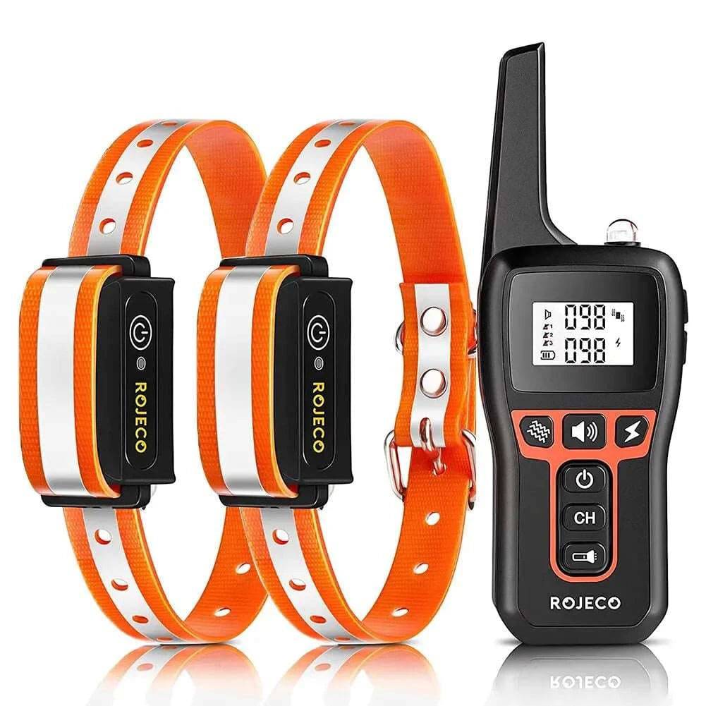 Orange Dog Training Collar with 3300FT Remote, IPX7 Waterproof Rechargeable Shock Collar for Large Medium Small Dog, 3 Safe Training Modes with Beep, Vibration and Shock, Adjustable Electronic Dog Collar TRENDYPET'S ZONE