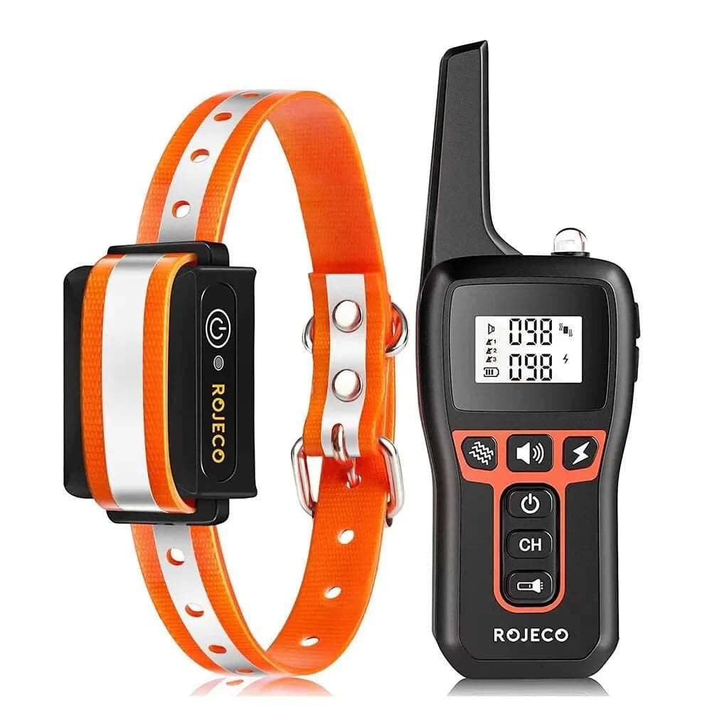 Orange Dog Training Collar with 3300FT Remote, IPX7 Waterproof Rechargeable Shock Collar for Large Medium Small Dog, 3 Safe Training Modes with Beep, Vibration and Shock, Adjustable Electronic Dog Collar TRENDYPET'S ZONE