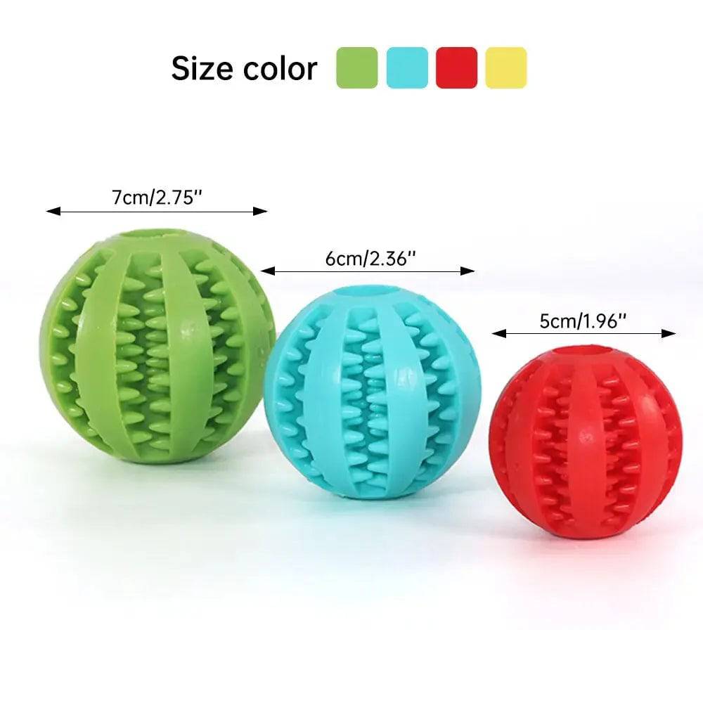 Orange Interactive Dog Ball Toys Dispenser Teaser Rubber Chew Toys for Small Big Pet Dogs Cats Tooth Mouth Cleaning Accessories Product TRENDYPET'S ZONE