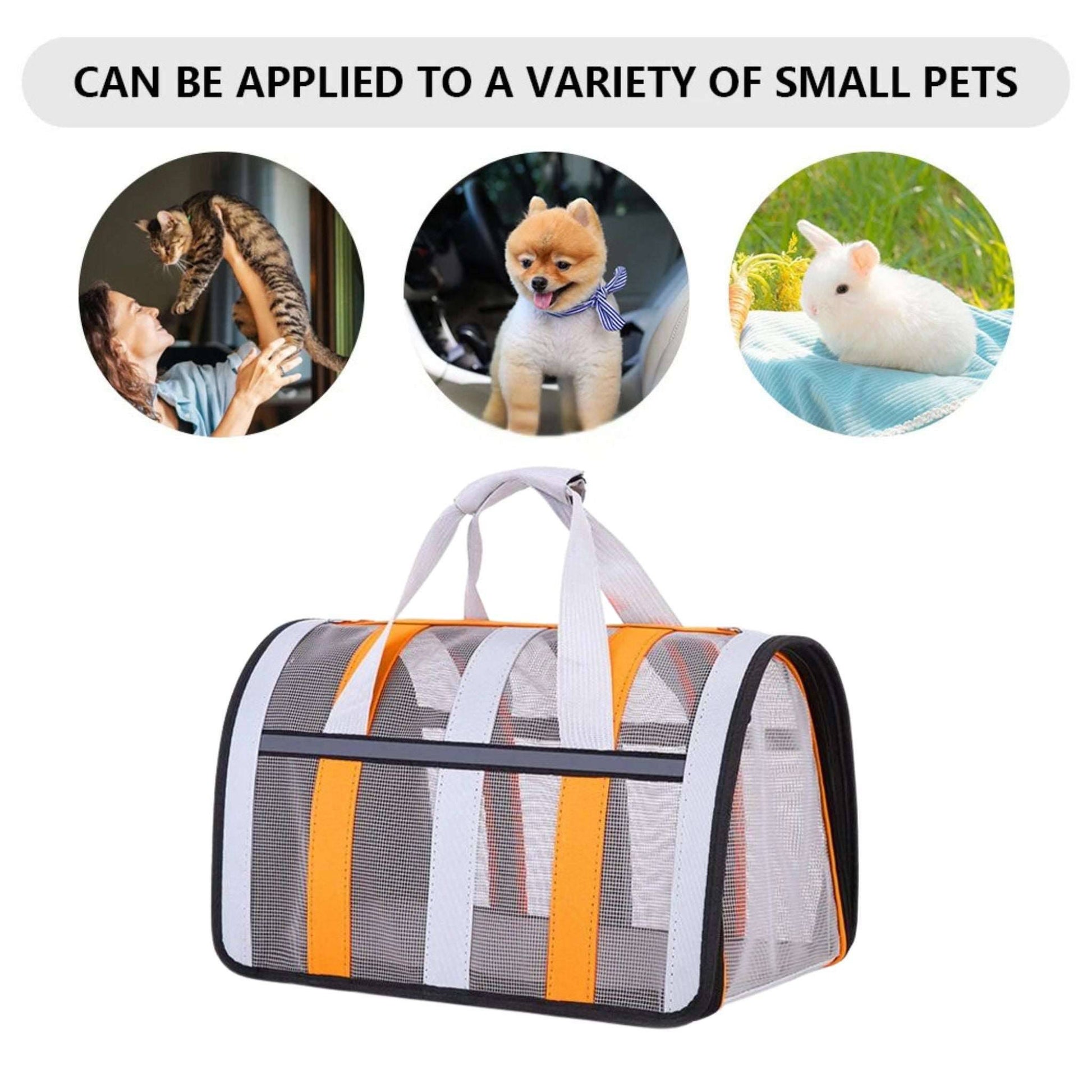 Orange Pet Carrying Bag Large Capacity Portable Breathable Shoulder Bag For Outdoor Use Suitable For All Seasons TRENDYPET'S ZONE