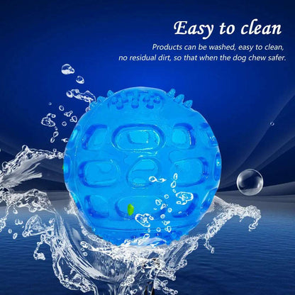 Orange Pet Dog Puppy Sounding Toy Squeaky Tooth Cleaning Ball Playing Pet Teeth Chew Rubber Toy Float Funny Pet Dental Care Accessories TRENDYPET'S ZONE