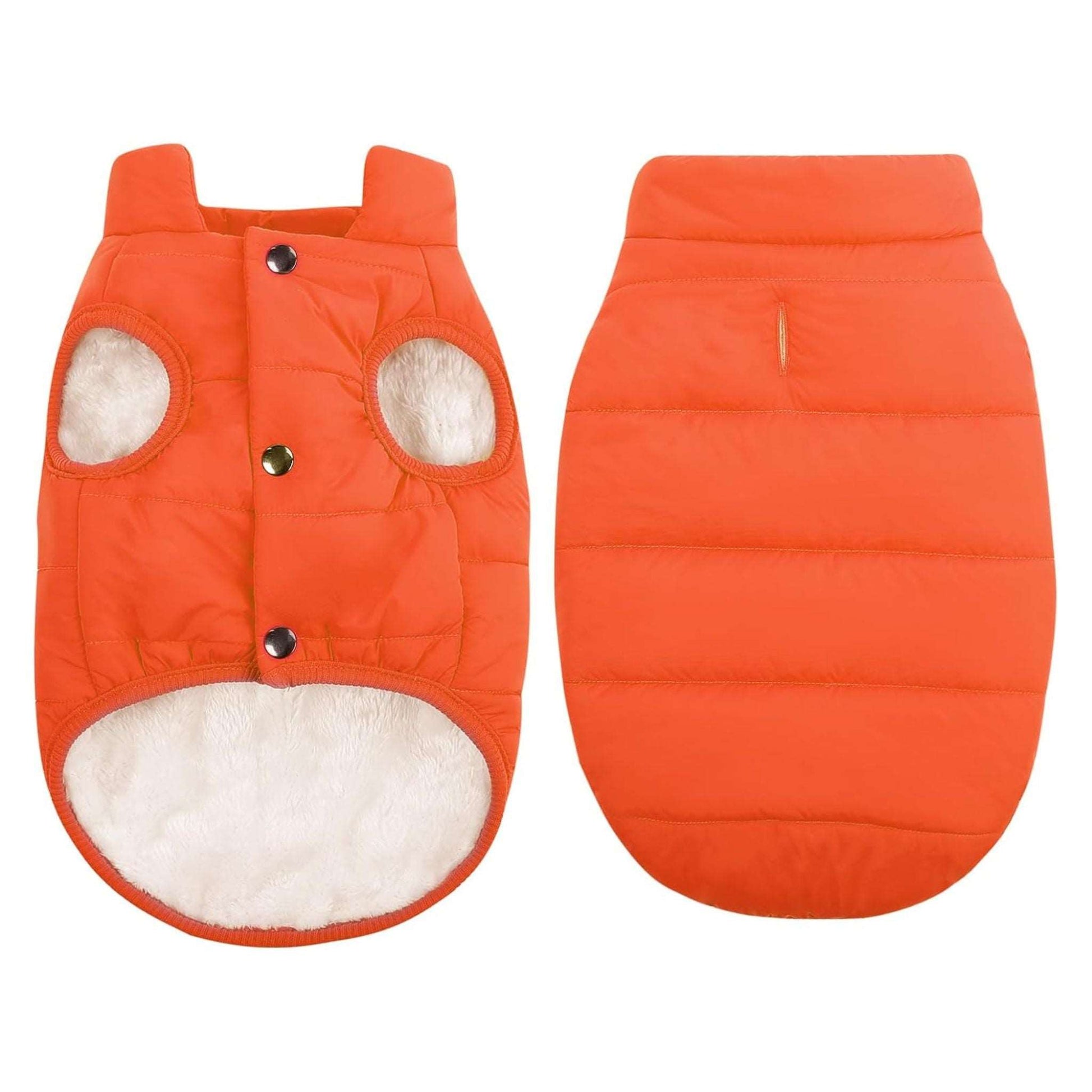 Orange Pet Winter Dog Clothes Jackets Suit Warm Fleece Vest Small Large Dog Waistcoat Clothing Pet Supplies TRENDYPET'S ZONE