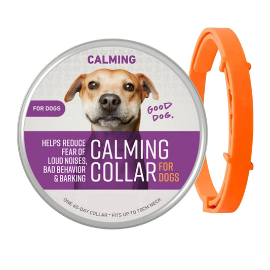 Orange Safe Dog Calming Collar 1Pack/60Days Adjustable Anxiety Reduction Pheromone Lasting Natural Calm Pet Collar Boxed OPP Bag - Trendypet's Zone