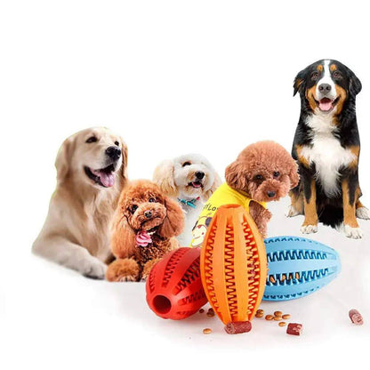 Orange Toys for Dogs Ball Interactive Toys Dog Chew Toys Tooth Cleaning Elasticity Small Big Dog Toys Rubber Pet Ball Toys TRENDYPET'S ZONE