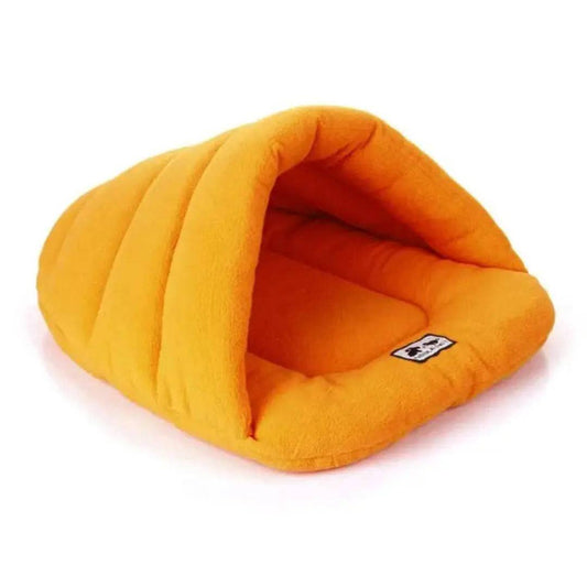 Orange Warm fleece pet sleeping bag pet nest dog nest cat nest rabbit nest large and medium pet nest pet house - Trendypet's Zone